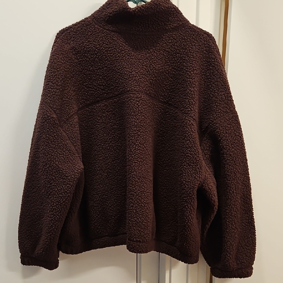 Cozy Plum Colored Sherpa Jacket - Picture 3 of 3